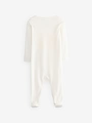 Stella McCartney Kids Baby Cream Chick Sleepsuit & Bib Set - Image 2 of 9