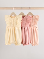 Neutral Baby Bloomer Rompers 3 Pack - Image 1 of 11
