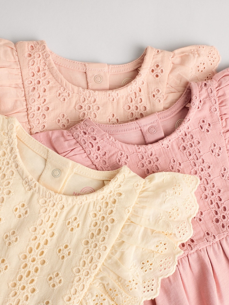 Neutral Baby Bloomer Rompers 3 Pack - Image 8 of 11