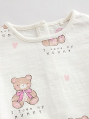 White I Love My Mummy Baby Bloomer Romper - Image 4 of 6