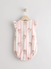Pink/White Stripe I Love My Daddy Baby Bloomer Romper - Image 2 of 6