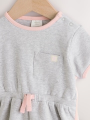 Grey/Pink Fruit Jersey Baby Romper - Image 3 of 6