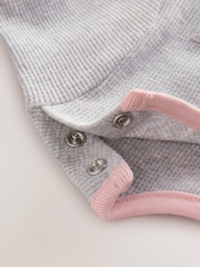 Grey/Pink Fruit Jersey Baby Romper - Image 5 of 6