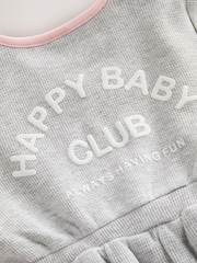 Grey/Pink Fruit Jersey Baby Romper - Image 6 of 6