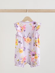 Buy Multi Bright Floral Print Baby 100% Cotton Rompers 3 Pack from Next ...