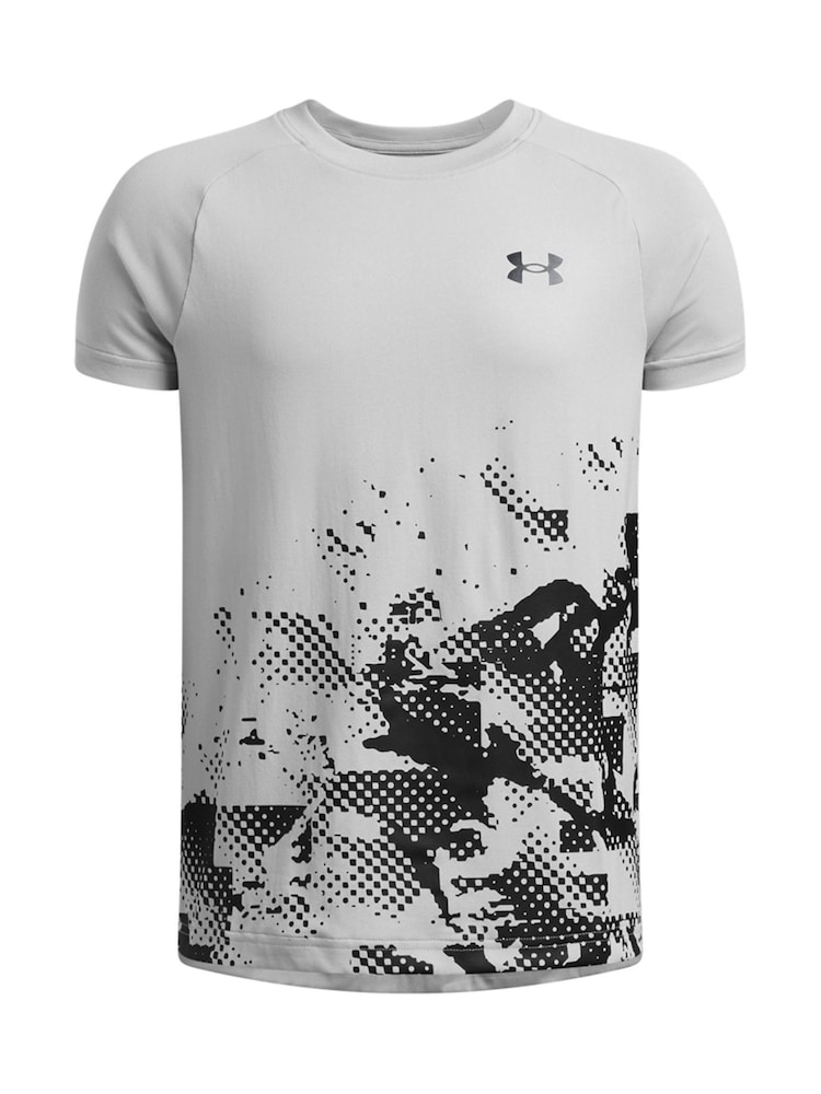 Under Armour Grey 100% Cotton Tech Graphic Short Sleeve T-Shirt - Image 1 of 2