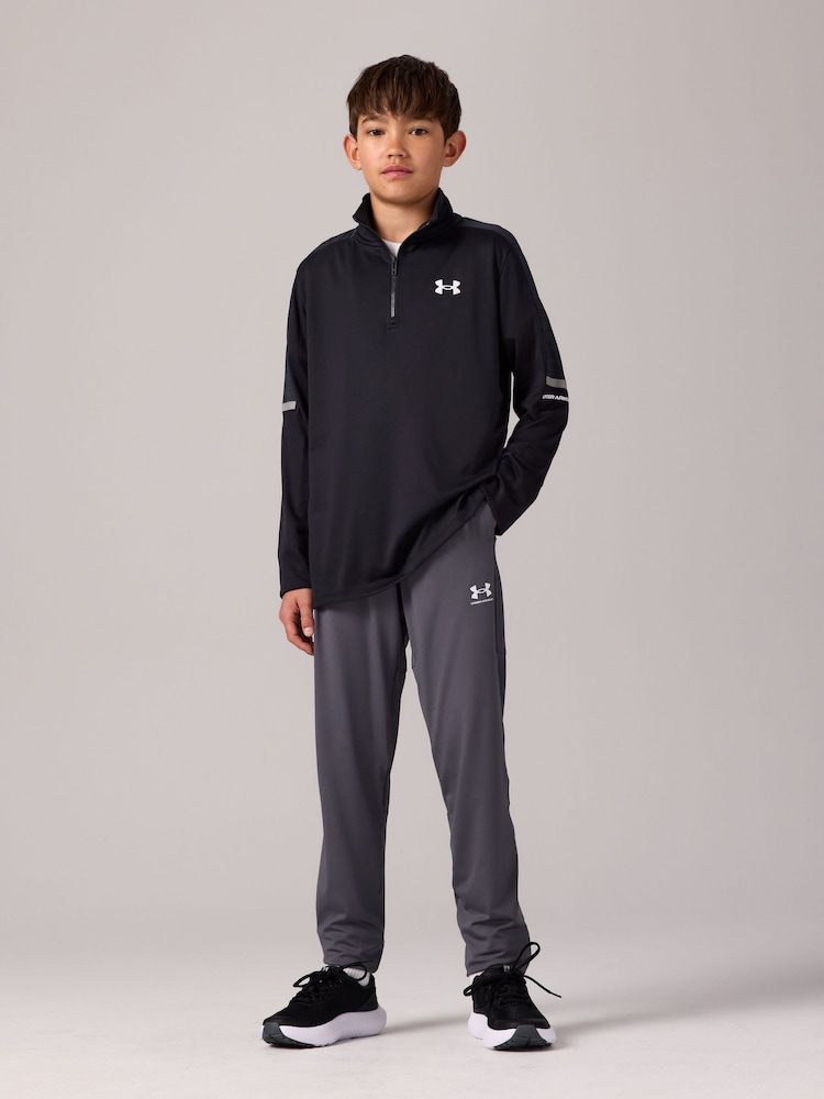 Under Armour Black Black Tech Utility Quarter Zip 100% Cotton T-Shirt - Image 1 of 7