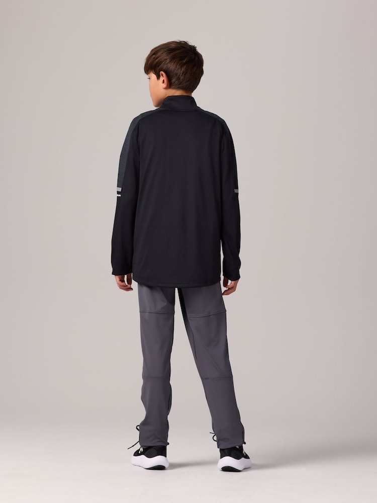 Under Armour Black Black Tech Utility Quarter Zip 100% Cotton T-Shirt - Image 2 of 7