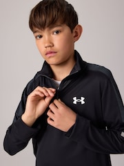 Under Armour Black Black Tech Utility Quarter Zip 100% Cotton T-Shirt - Image 3 of 7