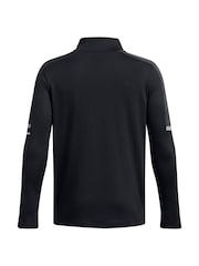 Under Armour Black Black Tech Utility Quarter Zip 100% Cotton T-Shirt - Image 7 of 7