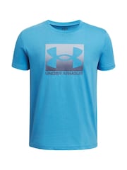 Azul - Under Armour Boxed Sports Short Sleeve 100% Cotton T-Shirt - Imagen 1 de 2