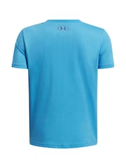 Azul - Under Armour Boxed Sports Short Sleeve 100% Cotton T-Shirt - Imagen 2 de 2