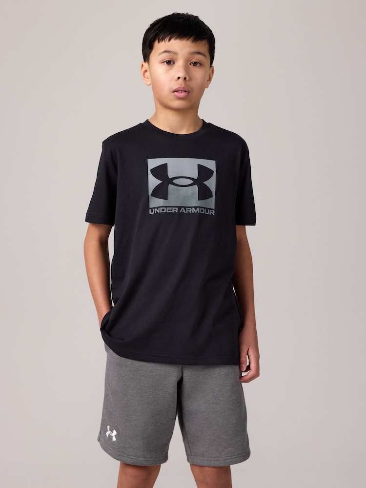 Negro - Under Armour Boxed Sports Short Sleeve 100% Cotton T-Shirt - Imagen 1 de 9