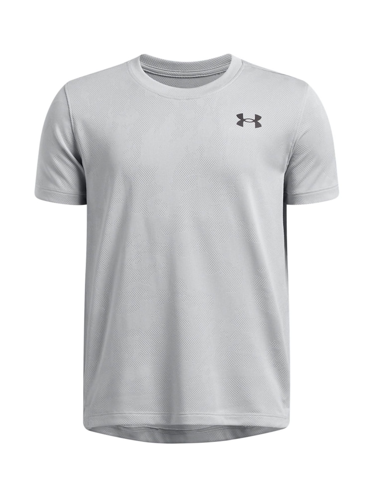 Under Armour Grey Tech Vent Jacquard Short Sleeve 100% Cotton T-Shirt - Image 1 of 2