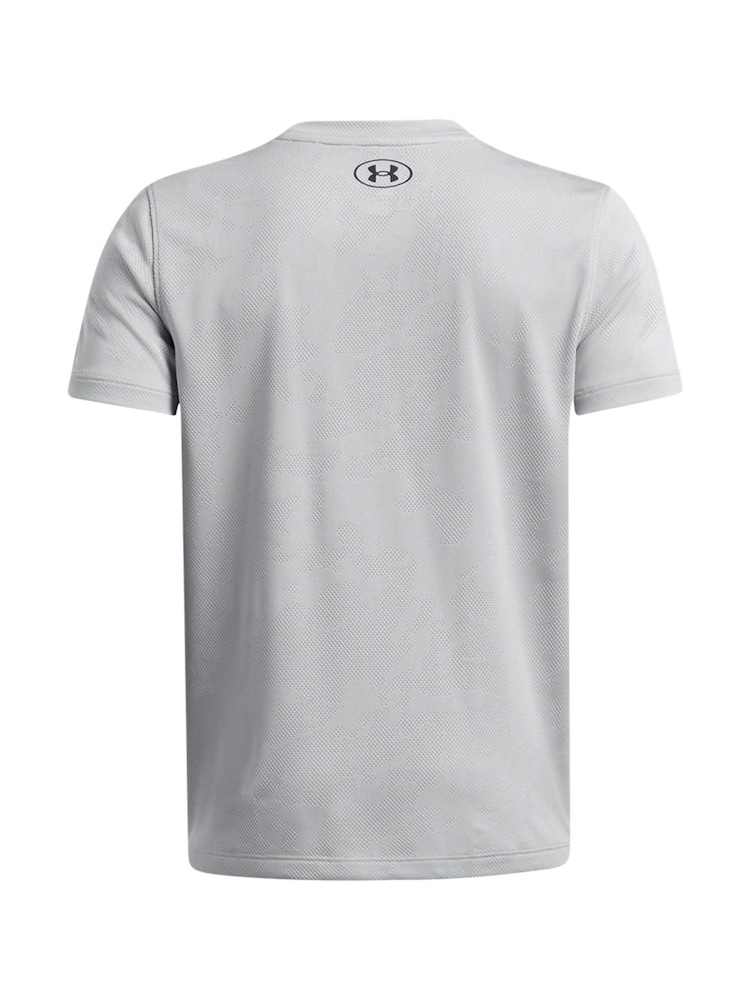 Under Armour Grey Tech Vent Jacquard Short Sleeve 100% Cotton T-Shirt - Image 2 of 2