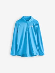 Under Armour Blue Youth Tech 2.0 1/2 Zip 100% Cotton Sweatshirt - Image 3 of 3