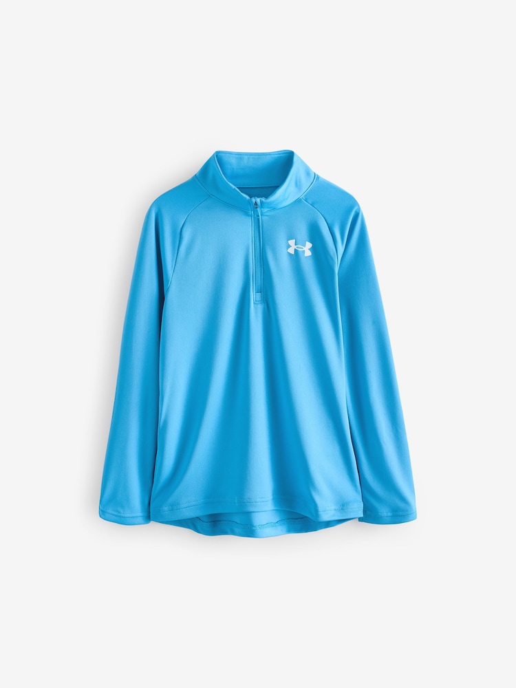 Under Armour Blue Youth Tech 2.0 1/2 Zip 100% Cotton Sweatshirt - Image 3 of 3