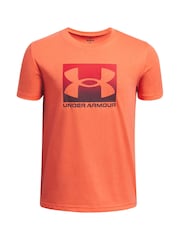 Naranja - Under Armour Boxed Sports Short Sleeve 100% Cotton T-Shirt - Imagen 1 de 2