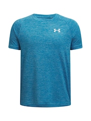 Under Armour Blue 100% Cotton Tech 20 Short Sleeve T-Shirt - Image 1 of 2