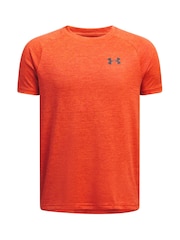 Under Armour Orange Tech 20 Short Sleeve 100% Cotton T-Shirt - Image 1 of 2