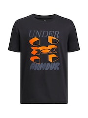 Under Armour Black 100% Cotton Wordmark Logo Short Sleeve T-Shirt - Image 1 of 2