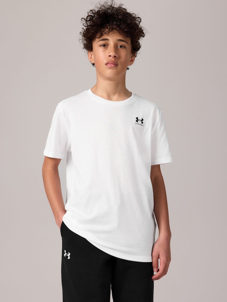 Under Armour White Sportstyle Short Sleeve T-Shirt - Image 1 of 6