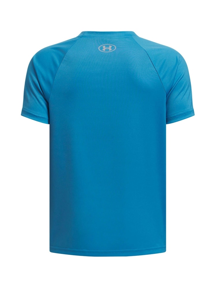Under Armour Blue Tech Split Wordmark Short Sleeve 100% Cotton T-Shirt - Image 2 of 2