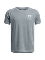 Under Armour Blue Tech Textured Short Sleeve 100% Cotton T-Shirt - Image 1 of 2
