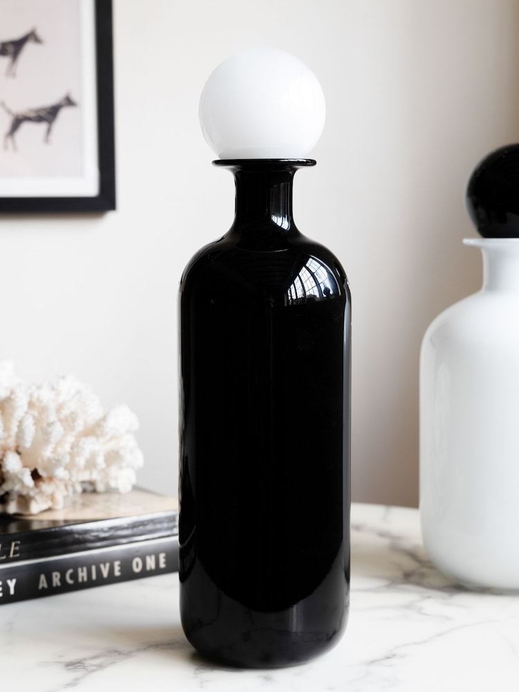 Rockett St George Black/White Apothecary Bottle Vase - Image 1 of 6