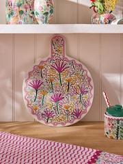 Lucy Tiffney Pink/Yellow Wiggle Platter Board - Image 1 of 5