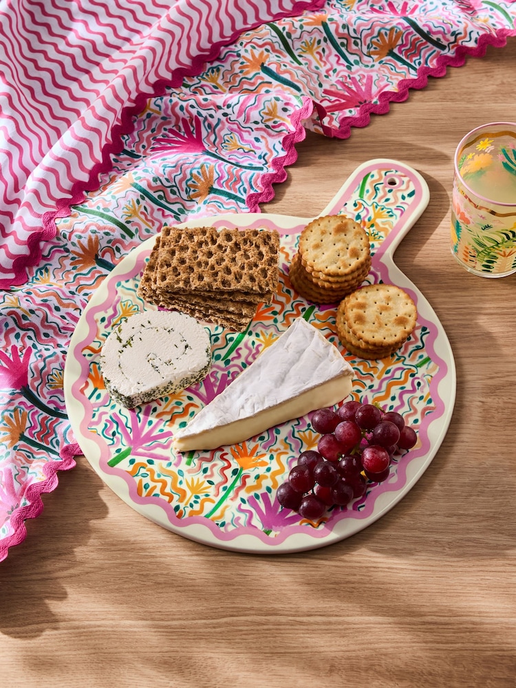 Lucy Tiffney Pink/Yellow Wiggle Platter Board - Image 2 of 5