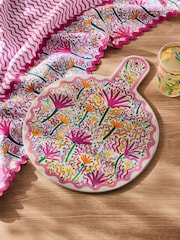 Lucy Tiffney Pink/Yellow Wiggle Platter Board - Image 3 of 5