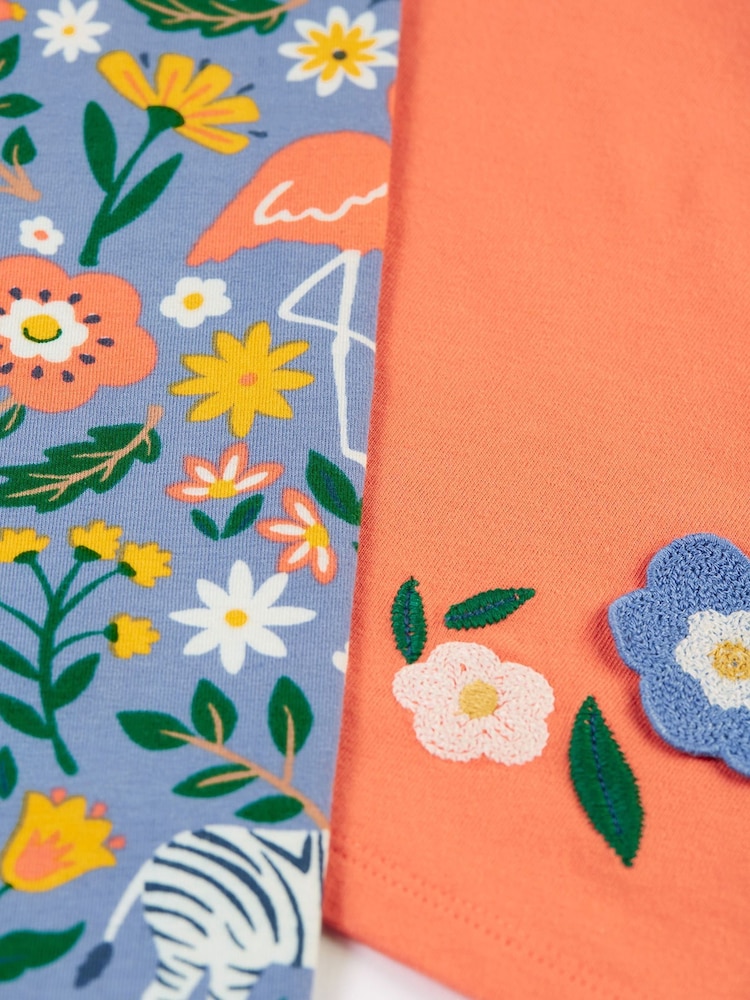 Frugi Orange Top And Legging Opal Outfit Set - Image 2 of 5