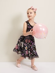 Phase Eight Black Remy Floral Shimmer Dress - Image 2 of 8