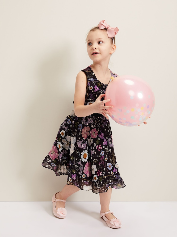 Phase Eight Black Remy Floral Shimmer Dress - Image 2 of 8