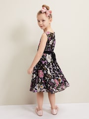 Phase Eight Black Remy Floral Shimmer Dress - Image 3 of 8