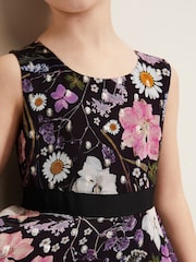 Phase Eight Black Remy Floral Shimmer Dress - Image 6 of 8