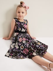 Phase Eight Black Remy Floral Shimmer Dress - Image 7 of 8