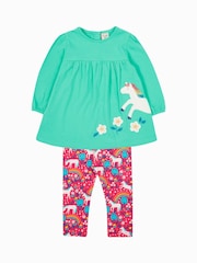 Conjunto de blusa de unicornio y leggings de Frugi - Imagen 2 de 6