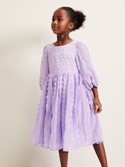 Phase Eight Purple Bailey Textured Smock Dress - Image 3 of 7