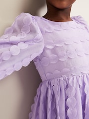 Phase Eight Purple Bailey Textured Smock Dress - Image 4 of 7