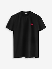 DSquared2 Black Underwear Short Sleeve Stretch Cotton Jersey Maple Leaf Logo T-Shirt - Image 1 of 1