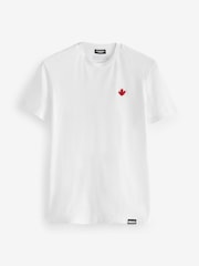 DSquared2 White Underwear Short Sleeve Stretch Cotton Jersey Maple Leaf Logo T-Shirt - Image 1 of 1