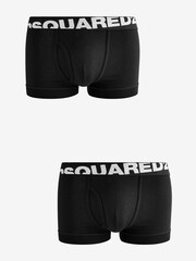 DSquared2 Black Underwear Logo Band Boxers 2 Pack - Image 1 of 2