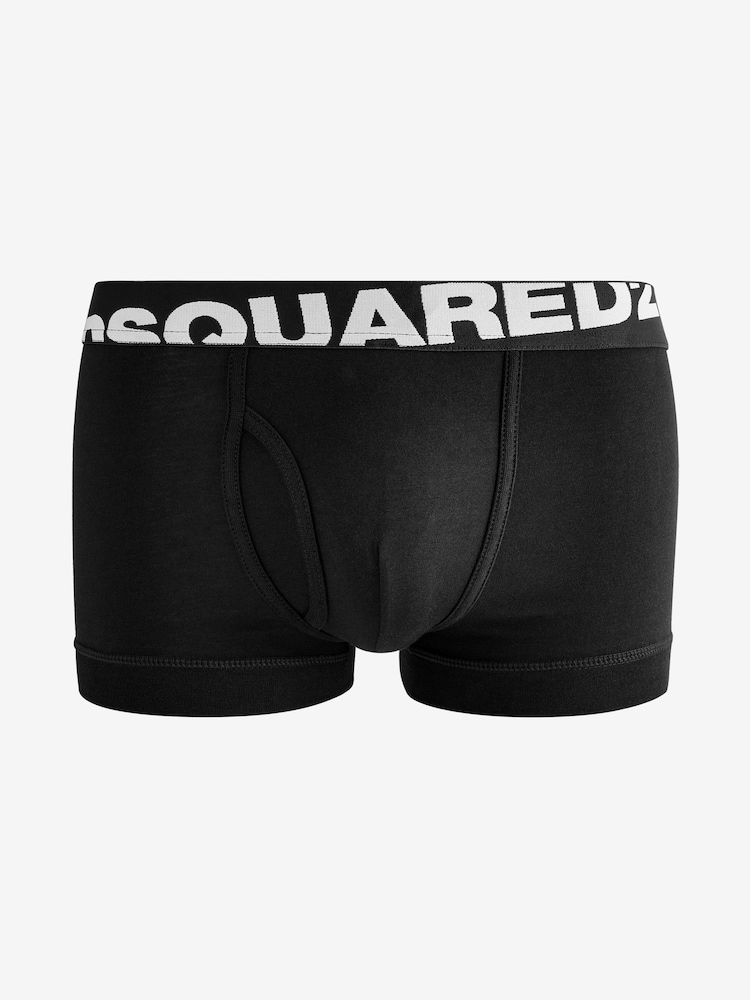 DSquared2 Black Underwear Logo Band Boxers 2 Pack - Image 2 of 2