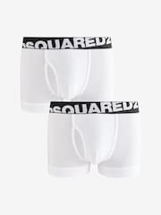 DSquared2 White Underwear Logo Band Boxers 2 Pack - Image 1 of 3