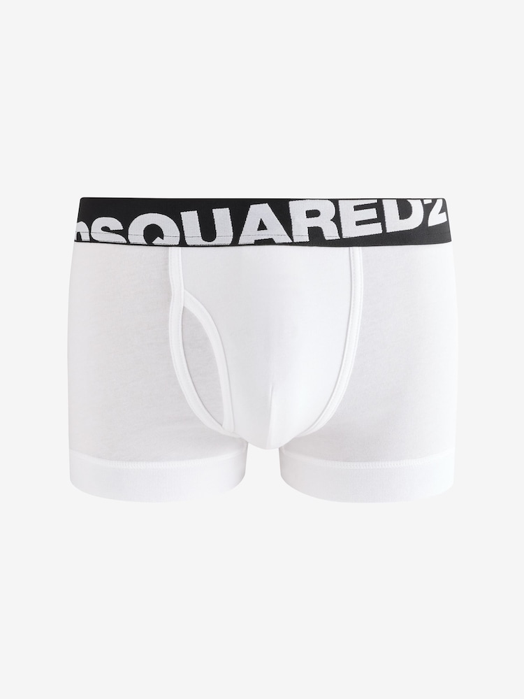 DSquared2 White Underwear Logo Band Boxers 2 Pack - Image 2 of 3