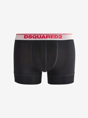 DSquared2 Black Underwear Red Logo Band Boxers 2 Pack - Image 3 of 3