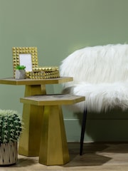 Fifty Five South White Sienna Faux Fur Sofa with Black Legs - Image 2 of 6