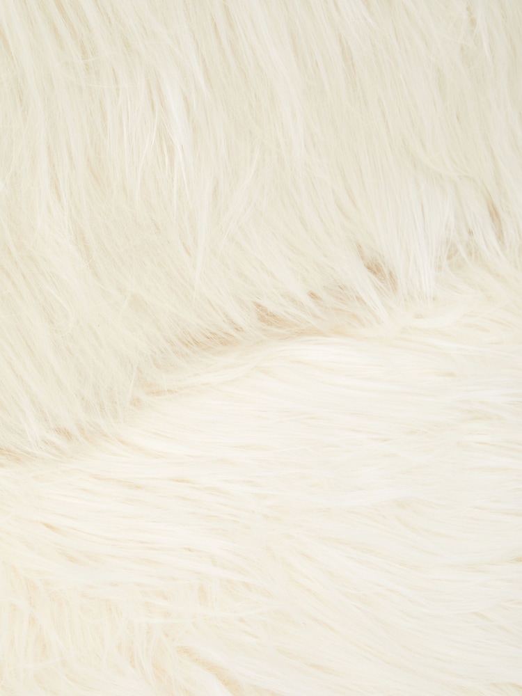 Fifty Five South White Sienna Faux Fur Sofa with Gold Legs - Image 8 of 8